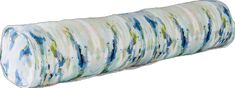 an image of a rolled up pillow that is very colorful and has stripes on it