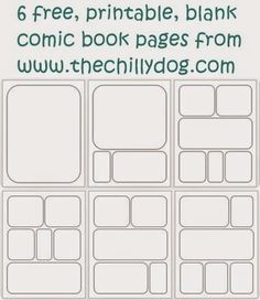 the free printable comic book pages from www techlilydog com for kids