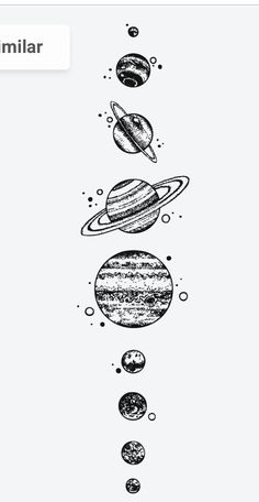 the solar system is drawn in black ink on a white sheet with water droplets and stars