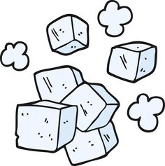 cartoon ice cubes Monochrome Illustration, Ice Cubes, Ice Cube, Vector Free, Calligraphy, Logo Design, Clip Art, Embroidery