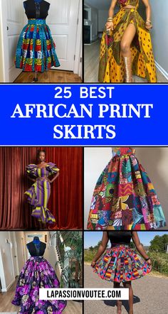 Looking for trendy and stylish outfits? African print skirts are a must-have in your wardrobe! They come in various styles like midi, modern, traditional, and more. Besides ankara dresses, African print skirts are super popular too. You can rock these beautiful skirts to work or when hanging out with friends. Check out the latest and cutest African print skirts right here. Don't miss out on the 23 hottest designs available now! Trending Skirts, African Attire For Women, Dresses African Print, Trendy Ankara Styles