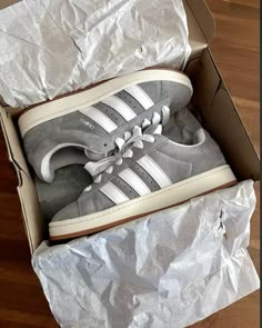 trendy grey adidas campus shoes Campus Sneakers, Adidas Campus Shoes, Campus Adidas, Club C 85 Vintage, Club C 85, Grey Trainers, Shoes Outfit Fashion, Club C