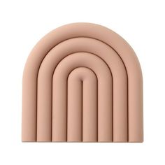 an arch shaped like a circle on a white background with the top half in pink