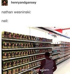 an image of a person in the aisle of a grocery store looking at items on shelves