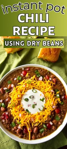 instant pot chili recipe using dry beans