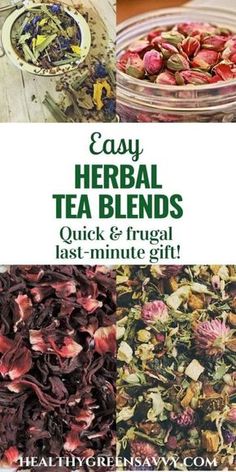 the cover of easy herb tea blends quick and frugal fast - minute gift