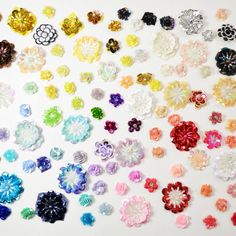 A set of random Sequin Flowers Appliques to be used for any crafting ideas. There will be a mixture of both large and small flowers in a mixture of vibrant colors. If you have a preference of colors you like, please let us know.   ♥ Size and color may vary slightly. ♥ Please refer to shop policy for shipping information. Convo me for special quantity required. Sequin Flowers, Brooch Diy, Glitter Flowers, Flower Cup, Sequin Embroidery, Diy Patches, Sewing Material, Clothing Patches, Wedding Crafts