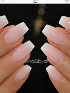 French Manicure Nail Designs, Almond Nails French, Unghie Sfumate, French Manicure Designs, Manicure Nail Designs, Nails Natural, French Manicure Nails, Super Nails, Ideas Nails