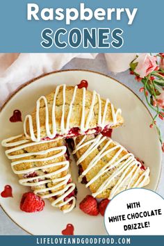 If baking is your love language, this Valentine’s Day whip up a batch of Raspberry Scones to share with your special friends and leave them with a smile on their face, licking their lips, and over-all just feeling good! Chocolate Raspberry Scones, Buttery Scones, White Chocolate Raspberry Scones, White Chocolate Drizzle, Raspberry Scones, Eclair Recipe, White Chocolate Candy, Easy Grilling, Special Friends