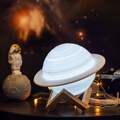 Saturn Lamp - Breck and Fox Saturn Lamp, Saturn Planet, Rechargeable Light, Night Light Lamp, Portable Lamps, Night Lamps, Design Case, Room Lights, Aesthetic Room