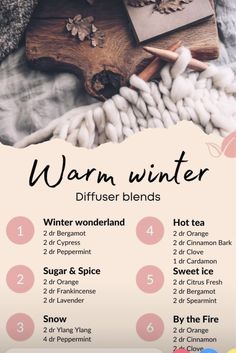 Winter Diffuser Blends, Oil Diffuser Recipes