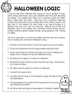 halloween worksheet with an image of a ghost