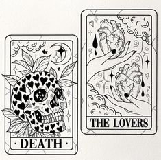 two playing cards with the same design on them