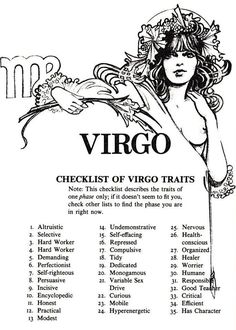 the virgo zodiac sign is shown in black and white