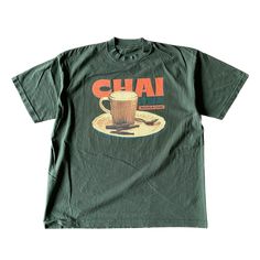 Chai Tea Tee Shirt Outfit  For Men  For Women Easy 30 day return policy Tee Shirt Outfit, T Shirt Outfit, Green T Shirt, Chai Tea, Tshirt Outfits, Dream Clothes, Gift For Men, Clothes Gift, Look Cool