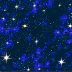 the stars are shining in the dark blue sky