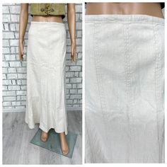 Boho skirt beige long skirt beige Linen skirt womens long Linen skirt beige skirt retro skirt holiday skirt Hippie skirt summer skirt classic skirt M/L 4P 60% -Linen; 38%-cotton 2% elastane height of the woman in the photo - 180 cm Please refer to photos for details of condition. Condition: very good vintage Measurements: Length: 98 cm/38.6" Waist: 76 cm/30" Hips: 97 cm/38" Tag Size: 12 M/L note The color on the pictures may vary due to monitor settings and light reflections. Ready to ship Pleas Cream Relaxed Maxi Skirt For Spring, Relaxed Cream Maxi Skirt For Spring, Relaxed Beige Maxi Skirt For Spring, Beige Full Maxi Skirt For Spring, Beige Flowy Maxi Skirt For Summer, Fitted Cream Maxi Skirt For Spring, Beige Wide Leg Summer Skirt, Summer Cream Flared Maxi Skirt, Beige Relaxed Maxi Skirt For Summer