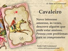 a card with the words cavalerio written in spanish and an image of a man on a horse