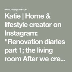 Katie | Home & lifestyle creator on Instagram: "Renovation diaries part 1; the living room 

After we created our kitchen extension 4 year ago, the living room was left a sad, neglected space. But I’d spent so long gathering inspiration on here I had a clear vision.

We removed the old gas fire and replastered the entire chimney breast. Our amazing joiner built and fitted our alcove cabinets from MDF and we painted them ourselves which kept costs down.

We added an oak mantel, used a single floor tile as a hearth stone, and added brick effect wallpaper to the fireplace.

I still pinch myself when I walk into this room, and I’m very proud of how I brought my vision to life. The final thing left to do is replace the carpet, as it’s around 8 years old and you definitely don’t want to look clo