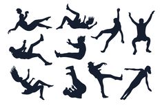 silhouettes of people jumping and dancing in the air