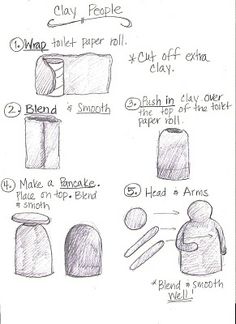 the instructions for making clay people