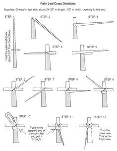 the instructions for how to make a palm tree cross on an iphone screen, with text below