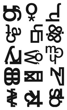 some type of symbols that are black and white