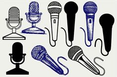 an image of microphones in different colors