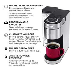 Keurig Coffee Maker Keurig K-Supreme Plus® Single Serve Coffee Maker Single Serve Coffee Maker, Green Mountain Coffee, Peets Coffee, Caribou Coffee, Pod Coffee Makers, Reusable Coffee Filter, Single Serve Coffee Makers, Single Serve Coffee, House Blend