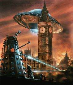 an image of a sci - fi movie scene with the doctor who is flying by