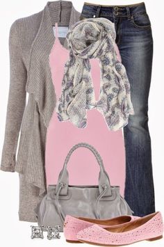 Type 2 Dressing Your Truth, Gray And Pink Outfit, Gray Outfits For Women, Gray Outfits, Vetements Shoes, Dressing Your Truth, Truth Ideas, Pink And Gray