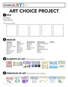 the art choice project is shown in this graphic