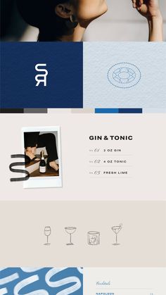 the website design for gin and tonic, which is designed to look like it has been created