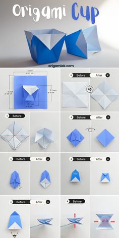 how to make an origami cup