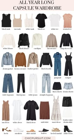 Year Round Capsule Wardrobe, Wardrobe From Scratch, Minimalist Wardrobe Capsule, Capsule Wardrobe Casual, Perfect Capsule Wardrobe, Vacation Videos, Mode Hippie