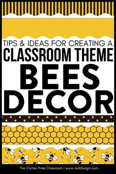 Elementary School Teachers needing Bees Classroom Theme or Door Decor Ideas will be thrilled with the inspiring photos & decorating tips from the Clutter Free Classroom. First-Fifth grade educators wondering how to set up a classroom on a budget are sure to love the bulletin board inspo, photos, & DIY tips for setting up their rooms for back to school or a mid-year refresh helpful. You'll also find classroom decor bundles & theme ideas to be quick & easy! Bee Display Ideas, Bee Themed Bulletin Board Ideas, Bee Decor For Classroom, Bees Bulletin Board Ideas, Preschool Classroom Decor Themes Free Printable, Bee Theme Classroom Decoration Ideas, Honey Bee Classroom Decor, Bee Hive Classroom Theme, Bee School Theme