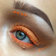 Editorial Make-up, Colored Mascara, Orange Makeup, Make Up Looks, Mac Makeup, Editorial Makeup, Makeup Goals, Eye Art, Pretty Makeup