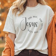 Introducing our beautiful Comfort Colors Christian shirts for women, featuring the powerful reminder that God is good all the time. This uplifting message is displayed on this soft and comfortable shirt, making it a perfect addition to your wardrobe. Embrace your faith in style with this inspiring design that will surely brighten your day and spread positivity wherever you go. Perfect for everyday wear or as a thoughtful gift for a loved one who values their faith. Add this unique and meaningful shirt to your collection today! ✦ PRODUCT DETAILS ✦ ✔ Style: Comfort Colors 1717 Shirt Embrace timeless style with our Comfort Colors 1717 shirt, renowned for its softness and classic worn-in look that only gets better with time. ✔ Material: 100% Cotton Crafted from 100% cotton, this shirt provides Church Shirt Designs, Christian Shirts For Women, Scripture Shirt, Jesus Sweatshirts, Church Shirt, Bible Verse Shirt, Shirt Making, Comfort Colors Sweatshirt, Spread Positivity