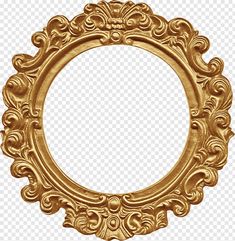 an ornate gold frame with swirly scrolls on the edges, transparent background png