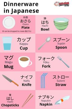 the japanese language poster shows different types of food