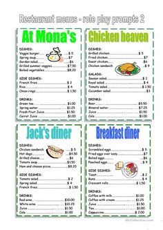 the restaurant menus are ready to be printed out for customers and their guests at mona's chicken heaven