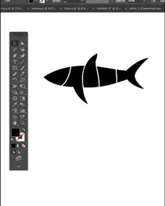 the silhouette of a fish in adobe