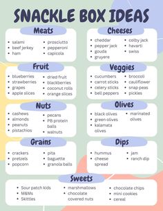 the snack box ideas list for kids