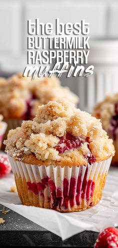 the best buttermilk raspberry muffins