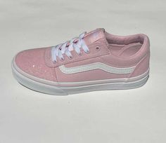 Pink Vans. Glitter Shoes. Glitter Vans Old Skool Sneakers. Pink Glitter Vans.  Kids Vans. Glitter Vans, Shoes Glitter, Pink Vans, Vans Kids, Sneakers Pink, Costume Shoes, Glitter Shoes, San Bernardino, Vans Old Skool