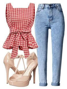 "Untitled #31" by doll24 on Polyvore featuring Jessica Simpson and WithChic Jeans Outfit Polyvore, Celebrity Casual Outfits, 401k, Teen Girl Fashion, Causual Outfits, Modest Fashion Outfits, Jessica Simpson, Kpop Outfits, Mode Vintage