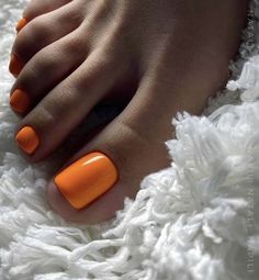 Orange Toes Nails, Orange Pedicure, Halloween Toe Nails, Christmas Purple