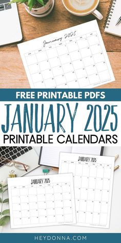 Calendar for January 2025 Quarterly Calendar, Weekly Calendar Template, January Calendar, Printable Calendars, January 2025, Annual Calendar, Monthly Calendar Printable, Weekly Calendar