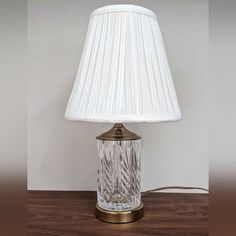 a lamp that is on top of a table