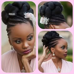 Google Image Result African Wedding Hairstyles Natural, Natural Hair Updo Wedding, Elegant Wedding Hairstyles, Natural Hair Wedding, Beyonce Hair, Black Hair Updo Hairstyles, Natural Wedding Hairstyles, Natural Black Hair, Natural Hair Bun Styles